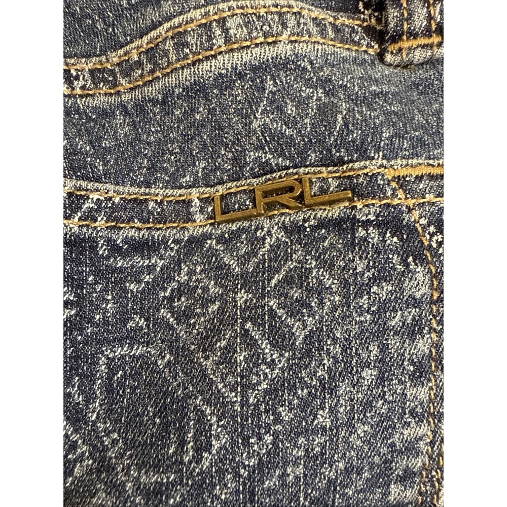 JEANS STRAIGHT WOMEN 4 LRL Ralph Lauren Color Blue PRINT  DENIM